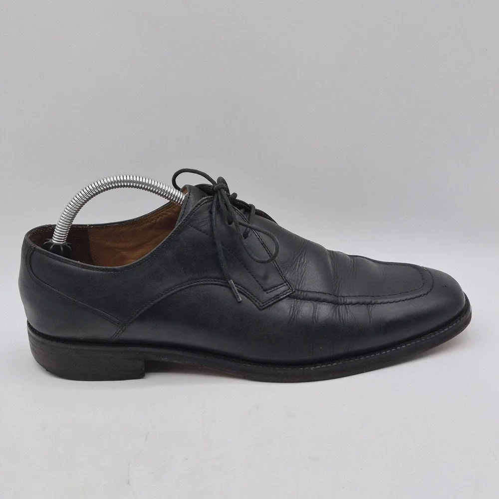 Cole Haan Shoes Mens Size 11 Black Leather Lace Up Dress‎ Derby Apron Toe C07140